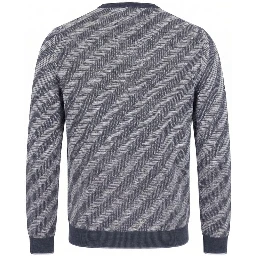 Blue Linen Men Sweater