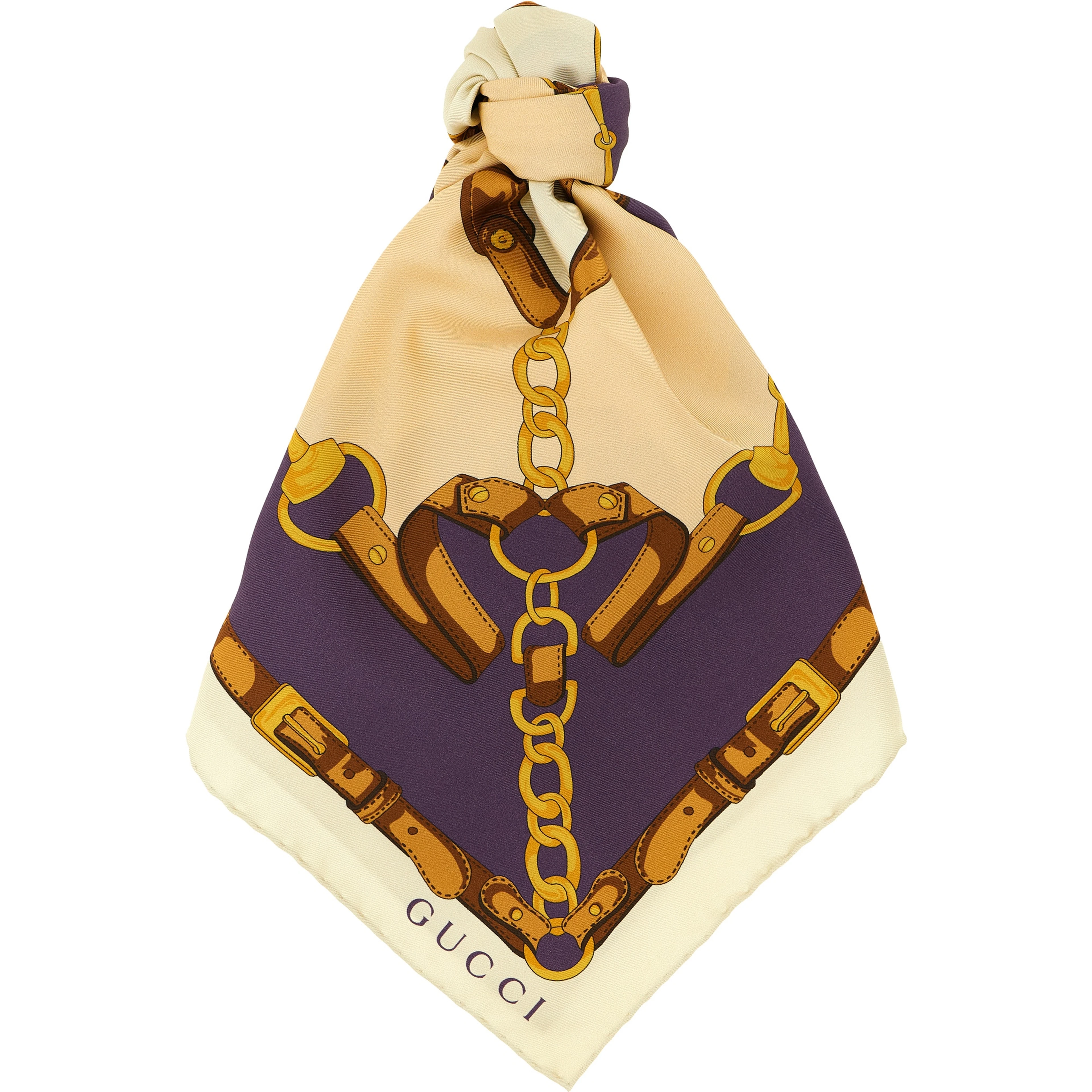 Beige Silk Scarf
