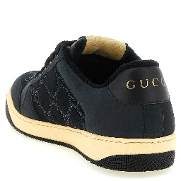 Black Cotton Low Top Sneakers