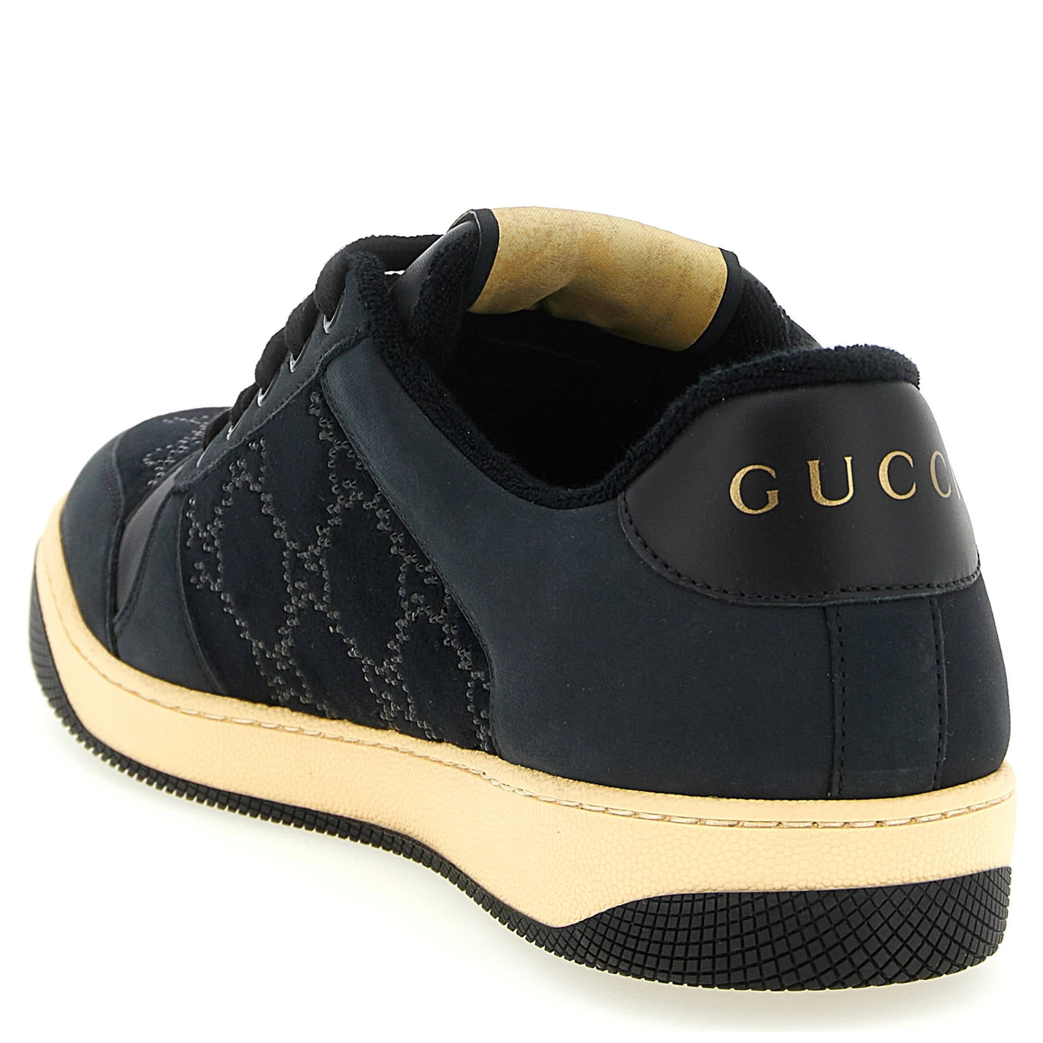 Black Cotton Low Top Sneakers