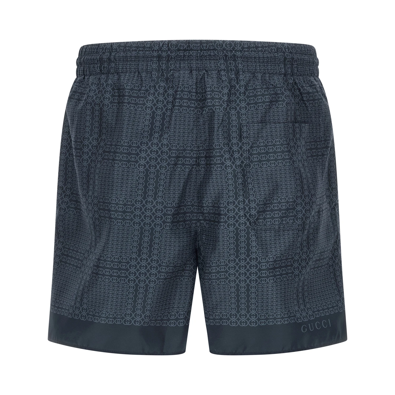Blue Polyester Swim Shorts