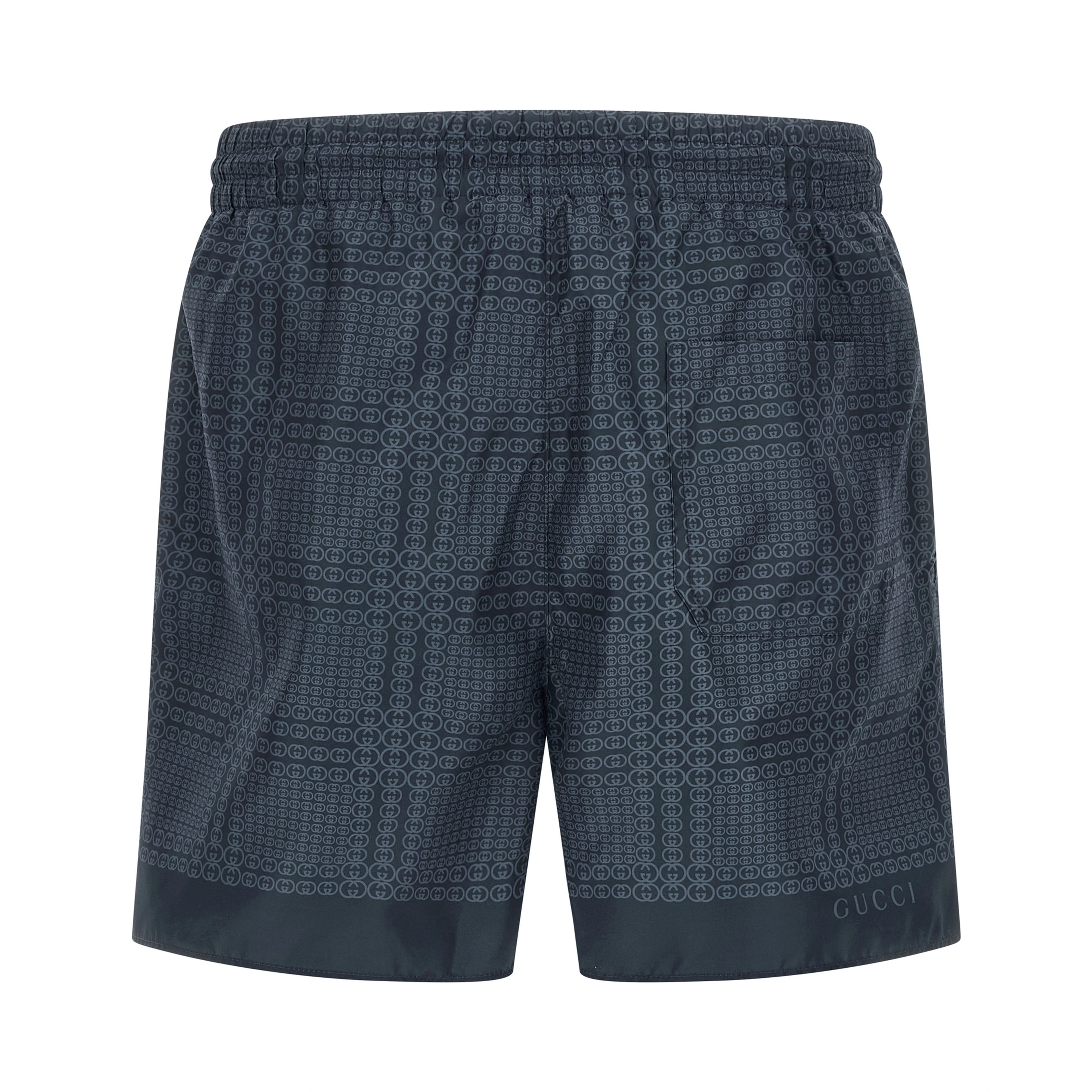 Blue Polyester Swim Shorts