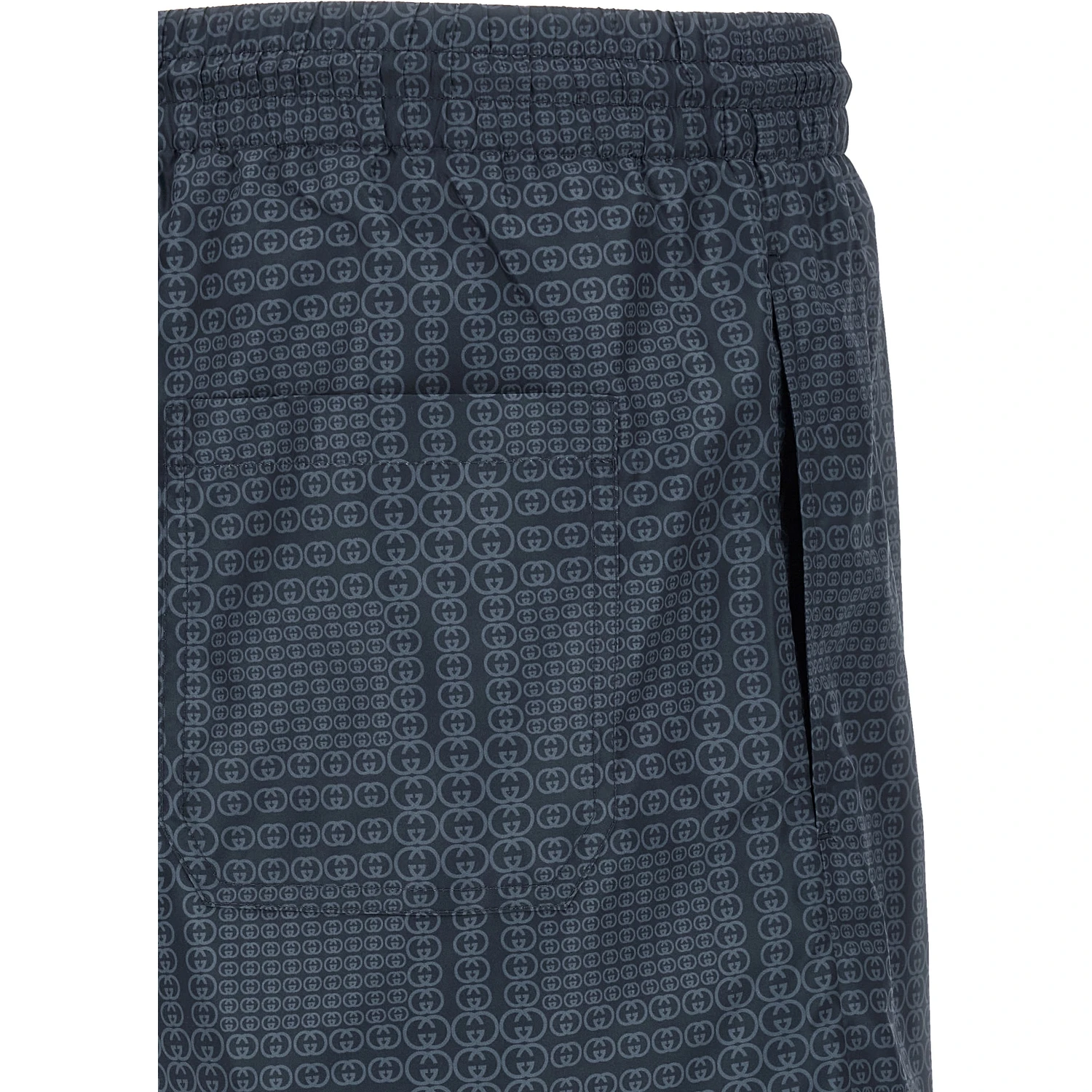 Blue Polyester Swim Shorts