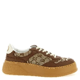 Brown Calfskin Chunky Sneakers