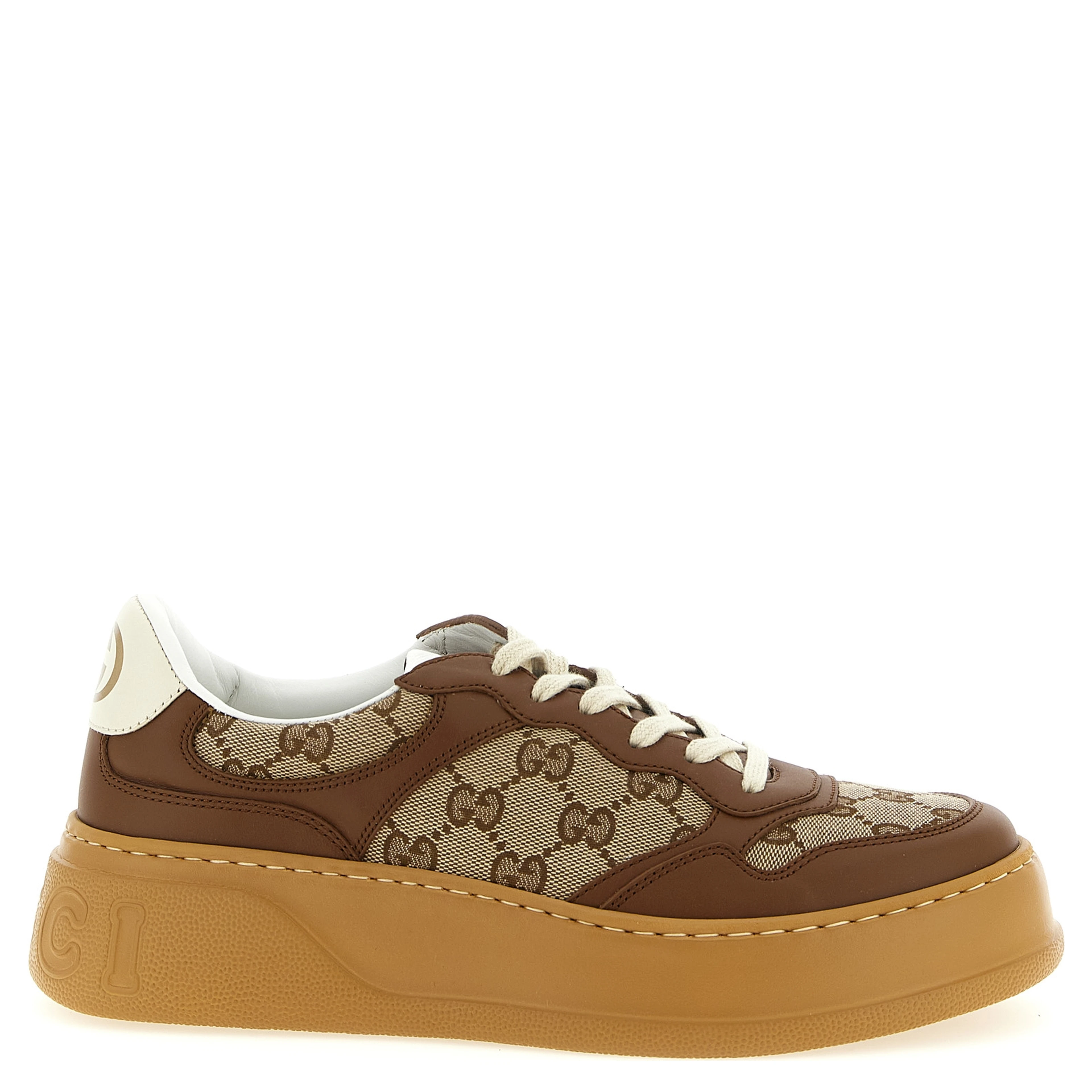 Brown Calfskin Chunky Sneakers