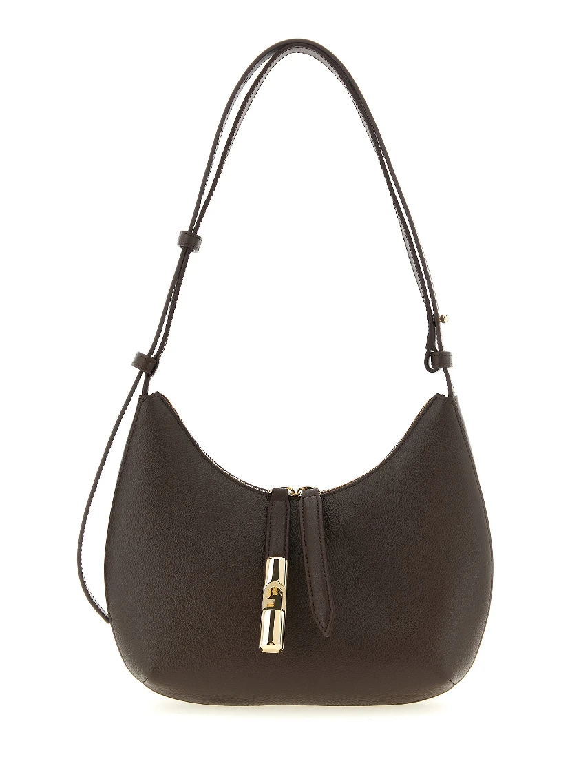 Brown Calfskin Shoulder Bag
