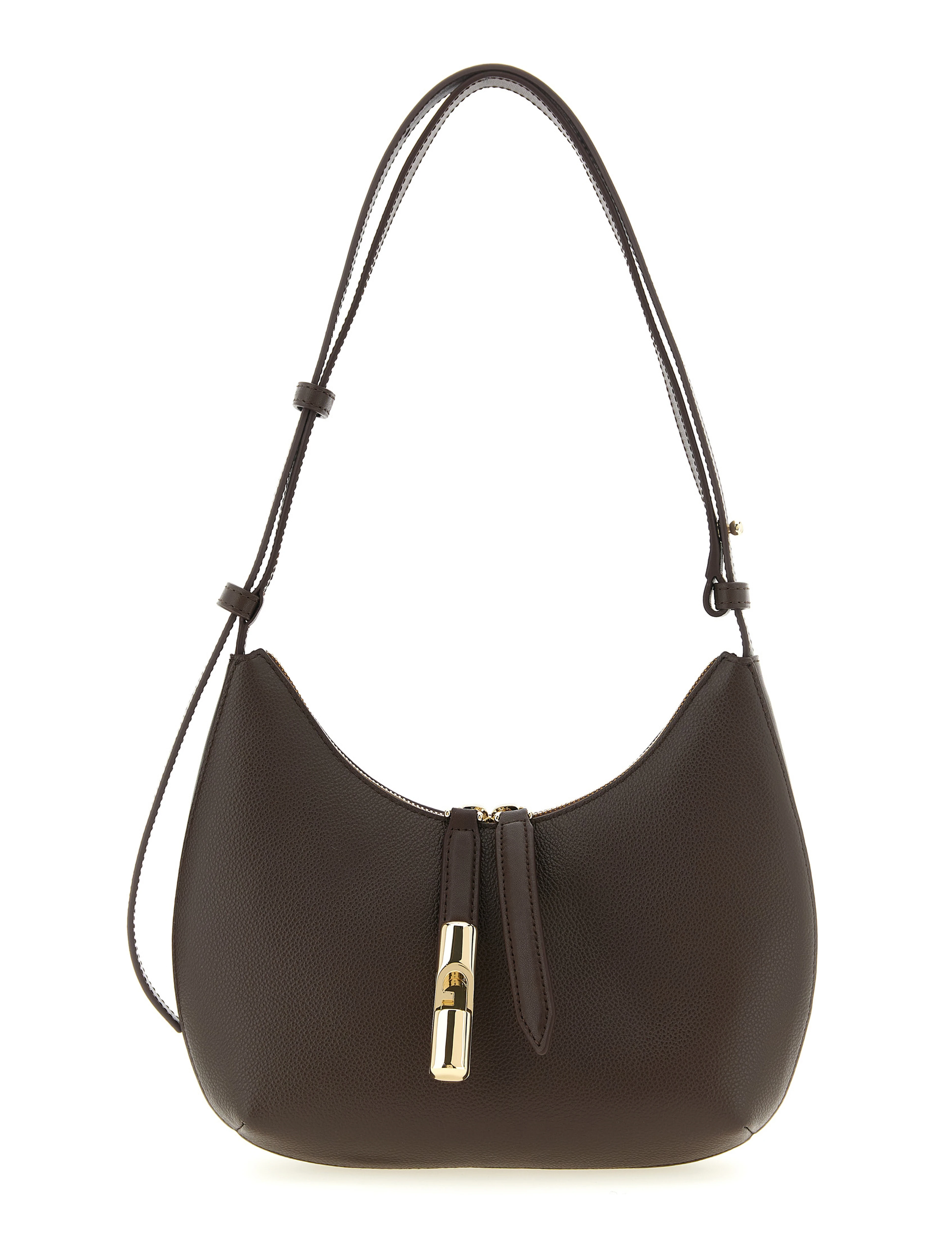 Brown Calfskin Shoulder Bag