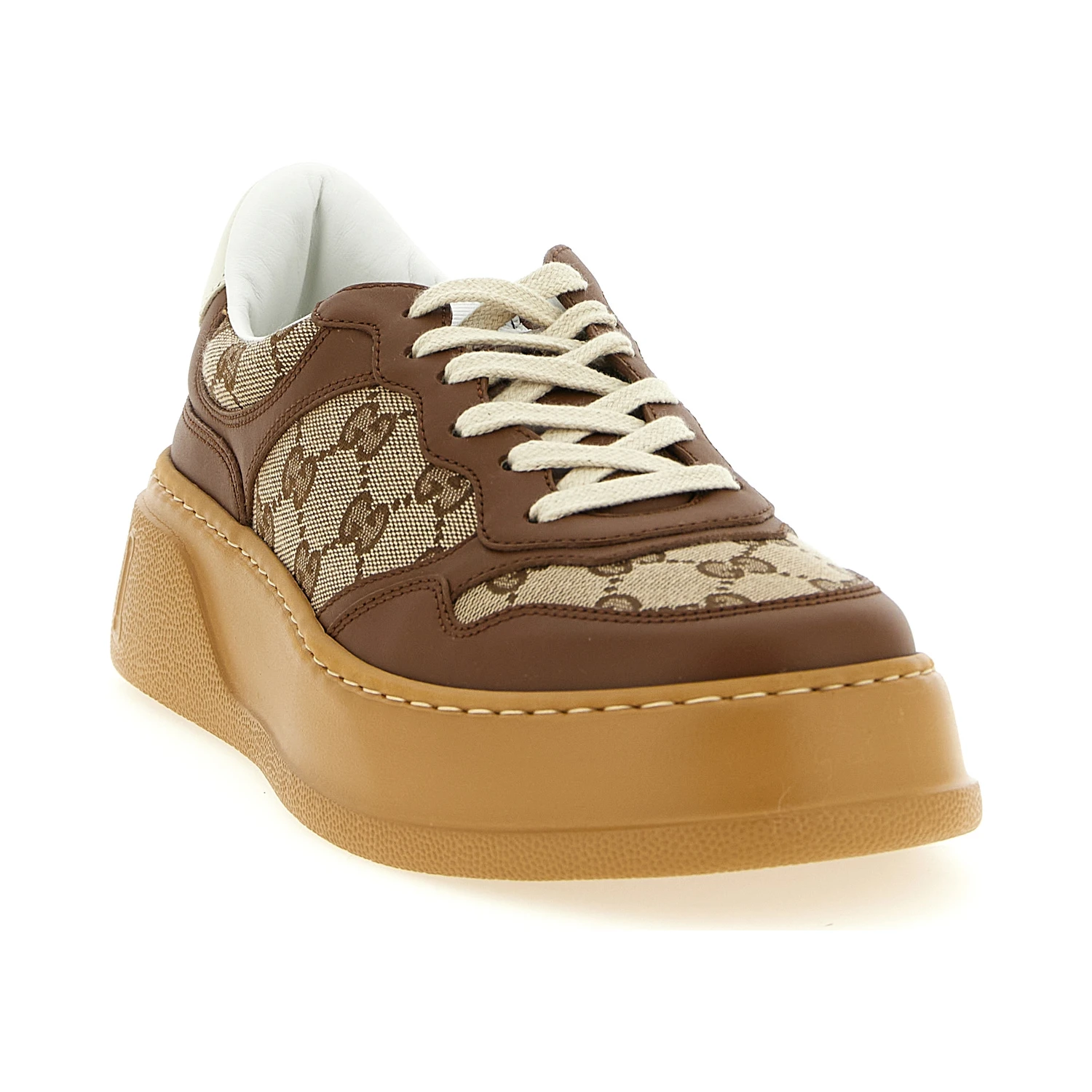 Brown Calfskin Chunky Sneakers