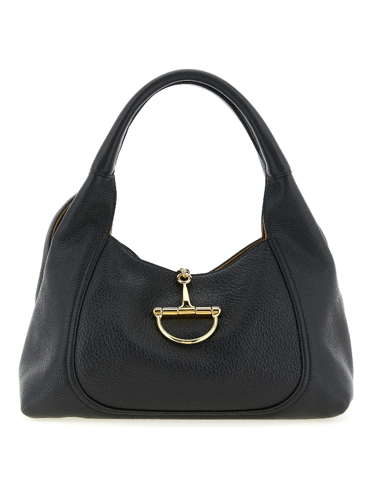 Black Calfskin Shoulder Bag