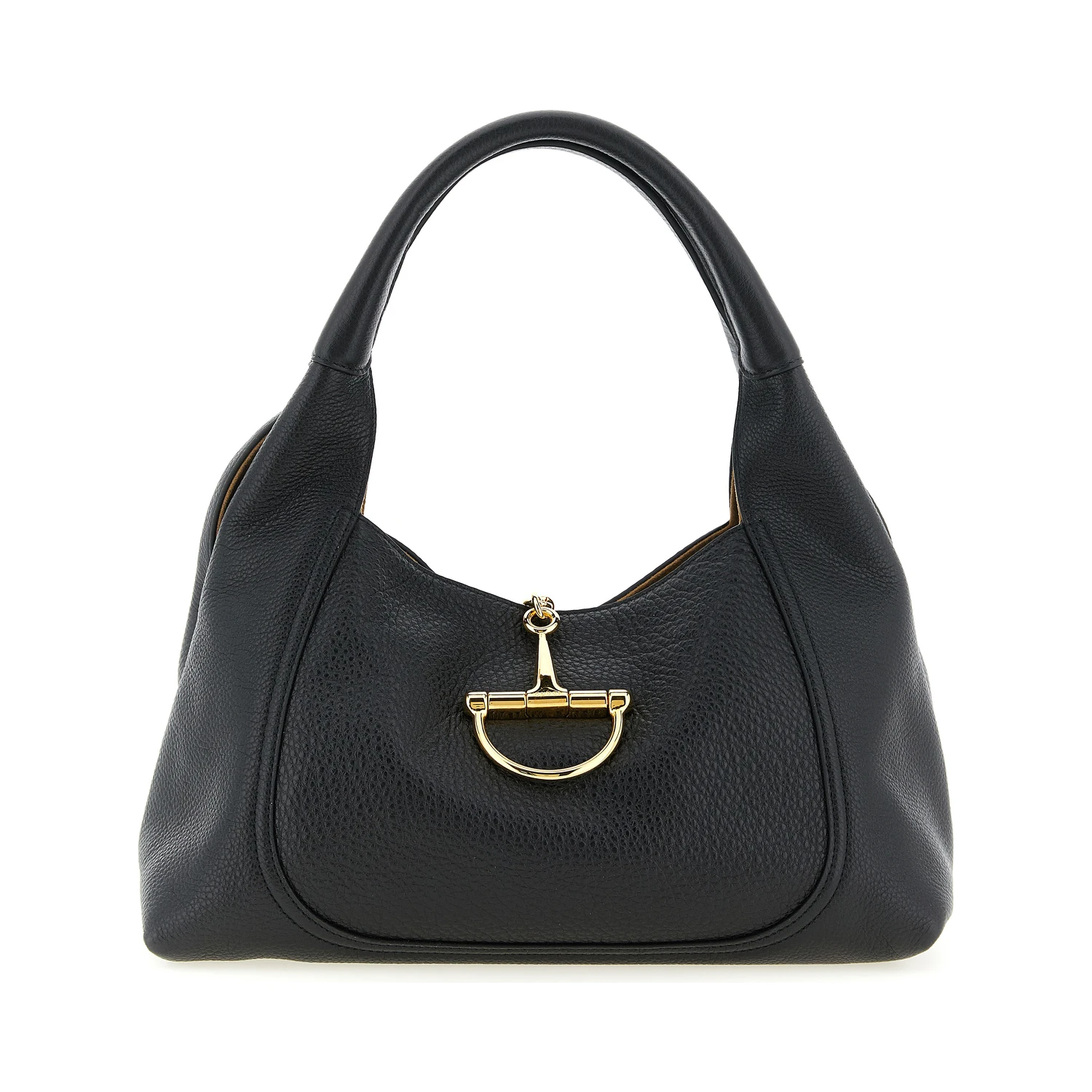Black Calfskin Shoulder Bag