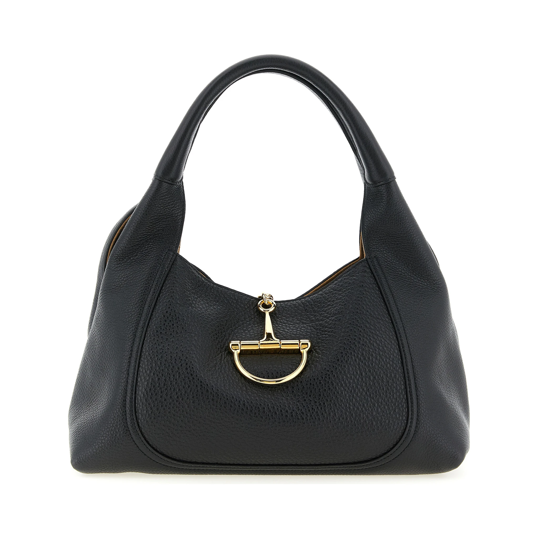 Black Calfskin Shoulder Bag