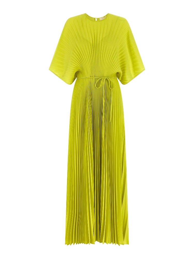 Bicolor Polyester Long Dress