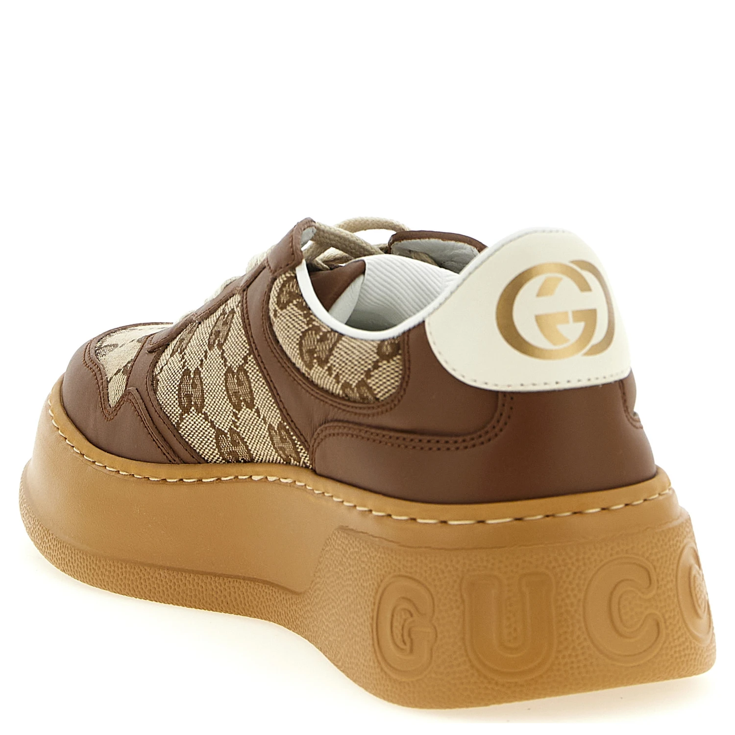 Brown Calfskin Chunky Sneakers