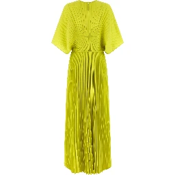 Bicolor Polyester Long Dress