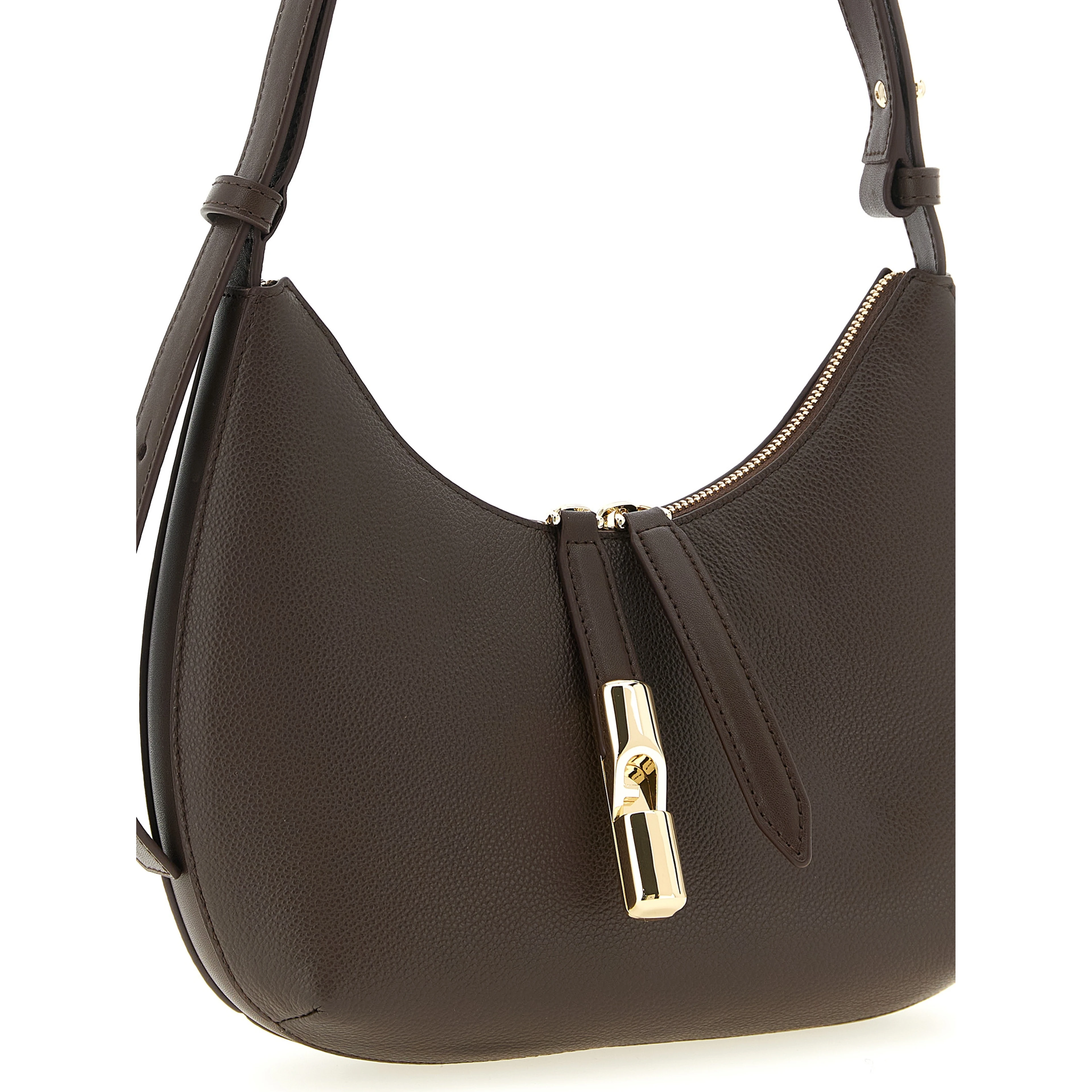 Brown Calfskin Shoulder Bag