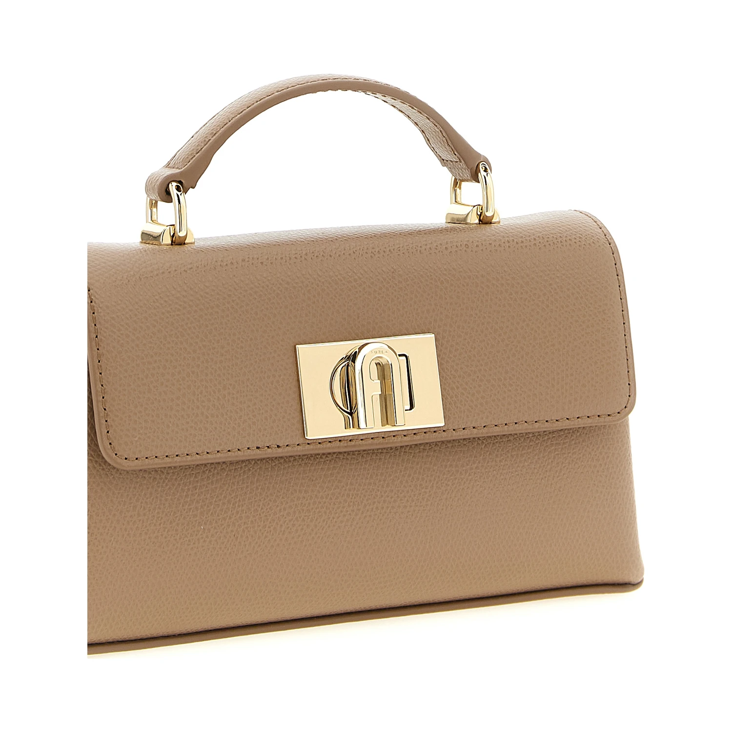 Beige Calfskin Crossbody Bag