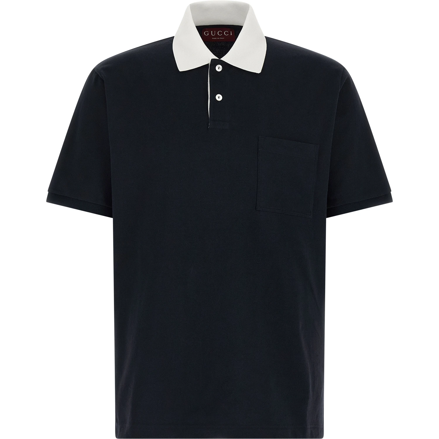 Blue Cotton Polo Shirt