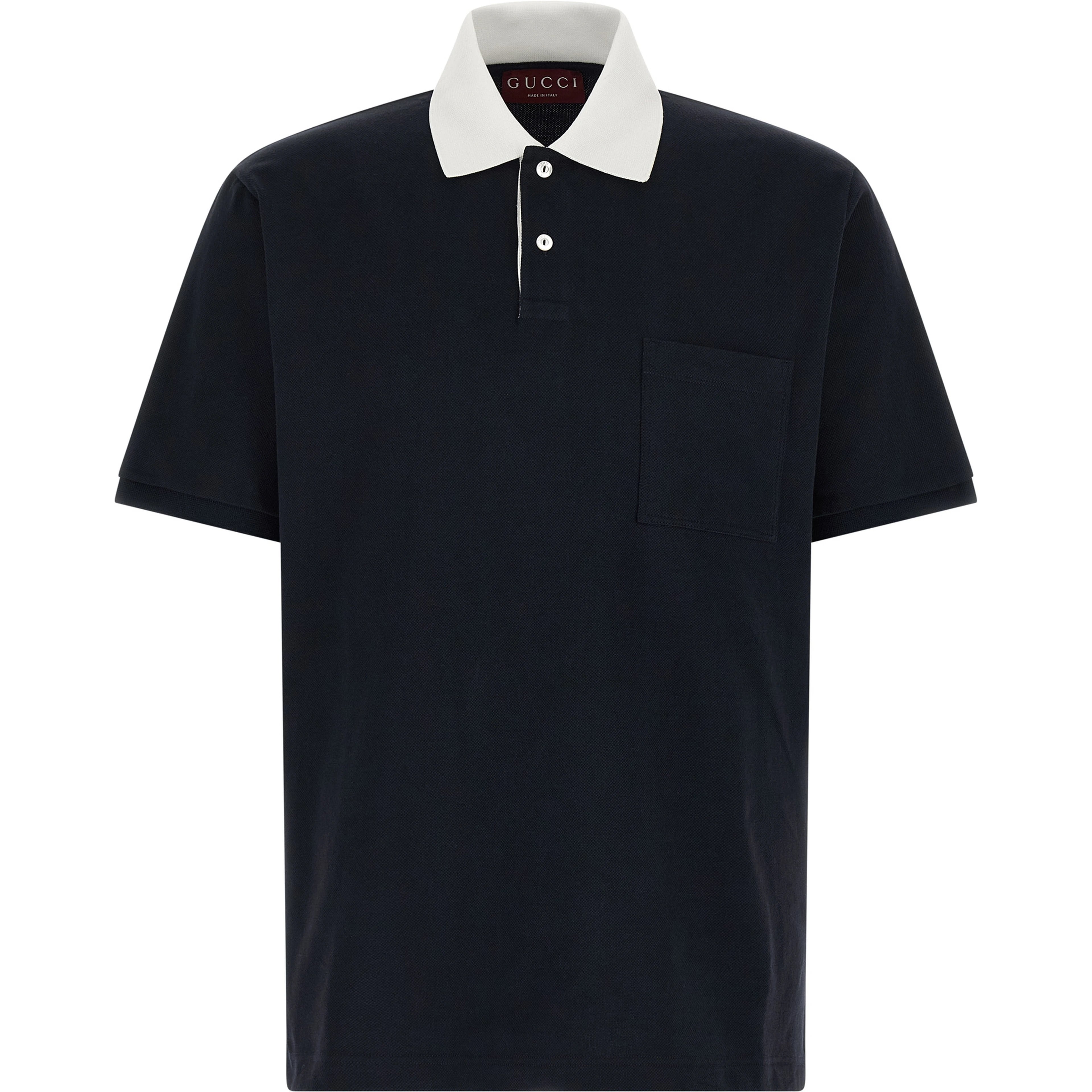 Blue Cotton Polo Shirt
