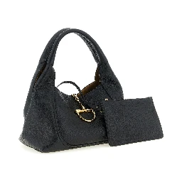 Black Calfskin Shoulder Bag