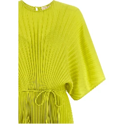 Bicolor Polyester Long Dress