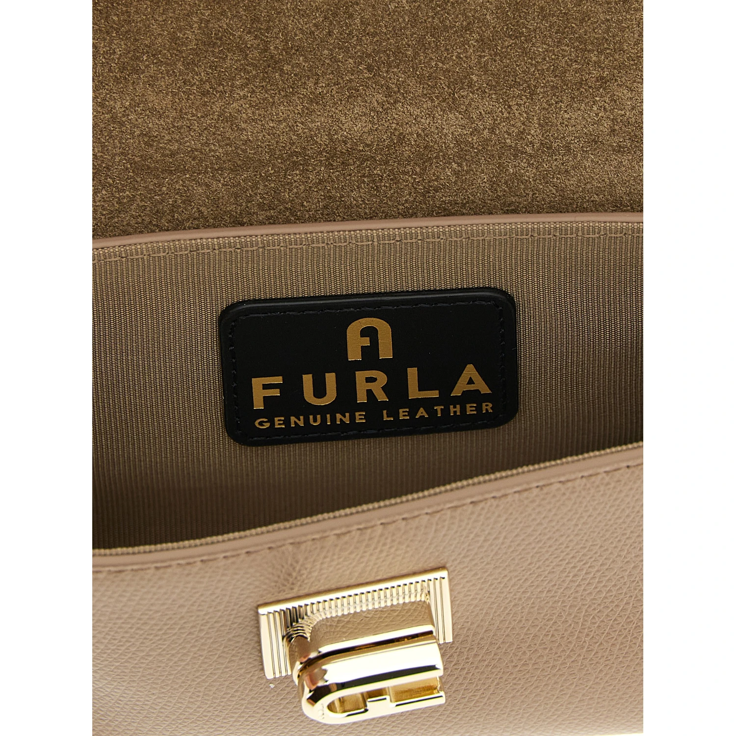 Beige Calfskin Crossbody Bag