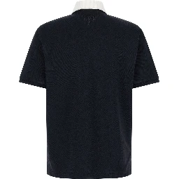 Blue Cotton Polo Shirt
