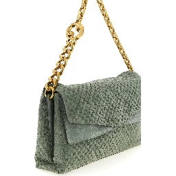 Bicolor Calfskin Shoulder Bag