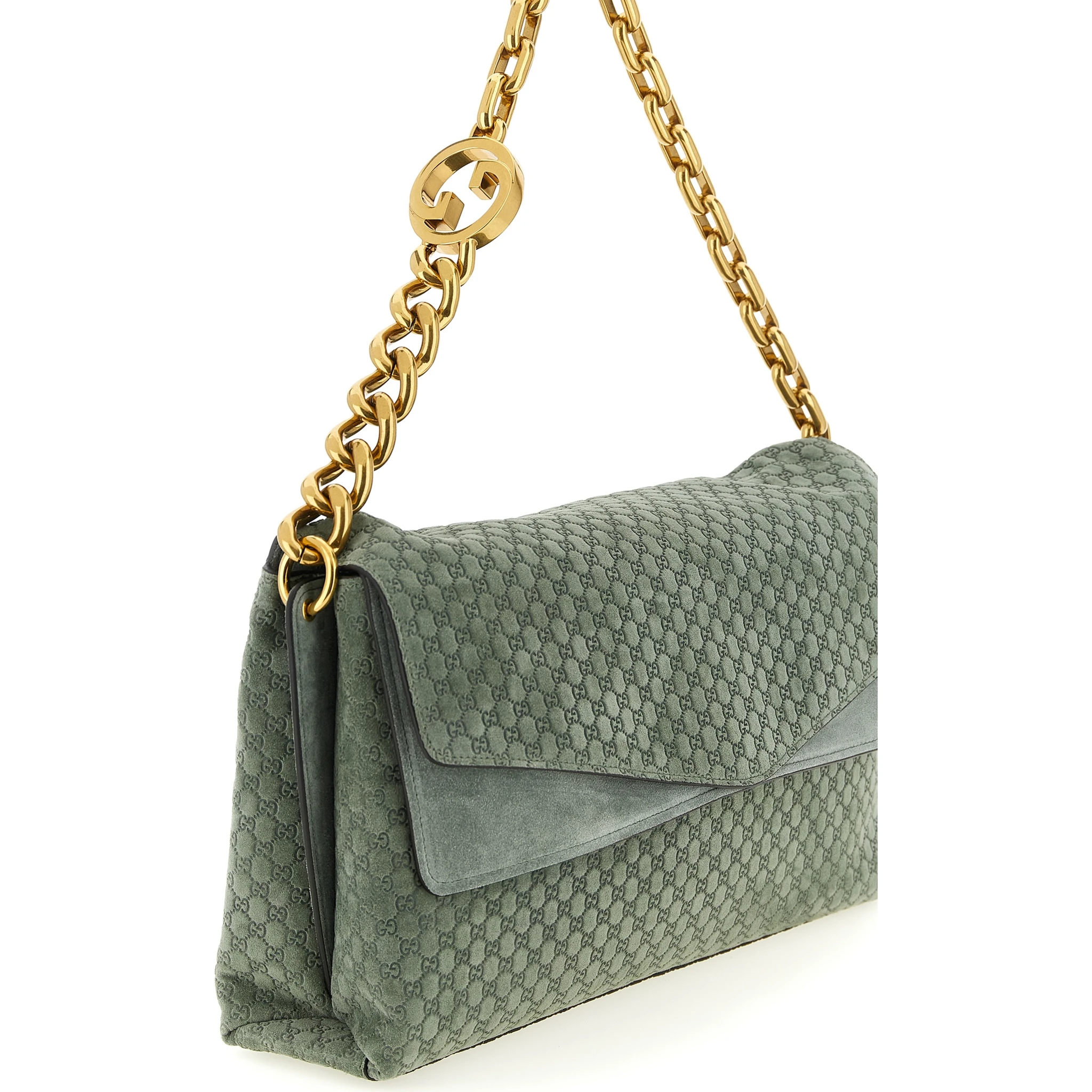 Bicolor Calfskin Shoulder Bag