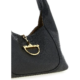 Black Calfskin Shoulder Bag
