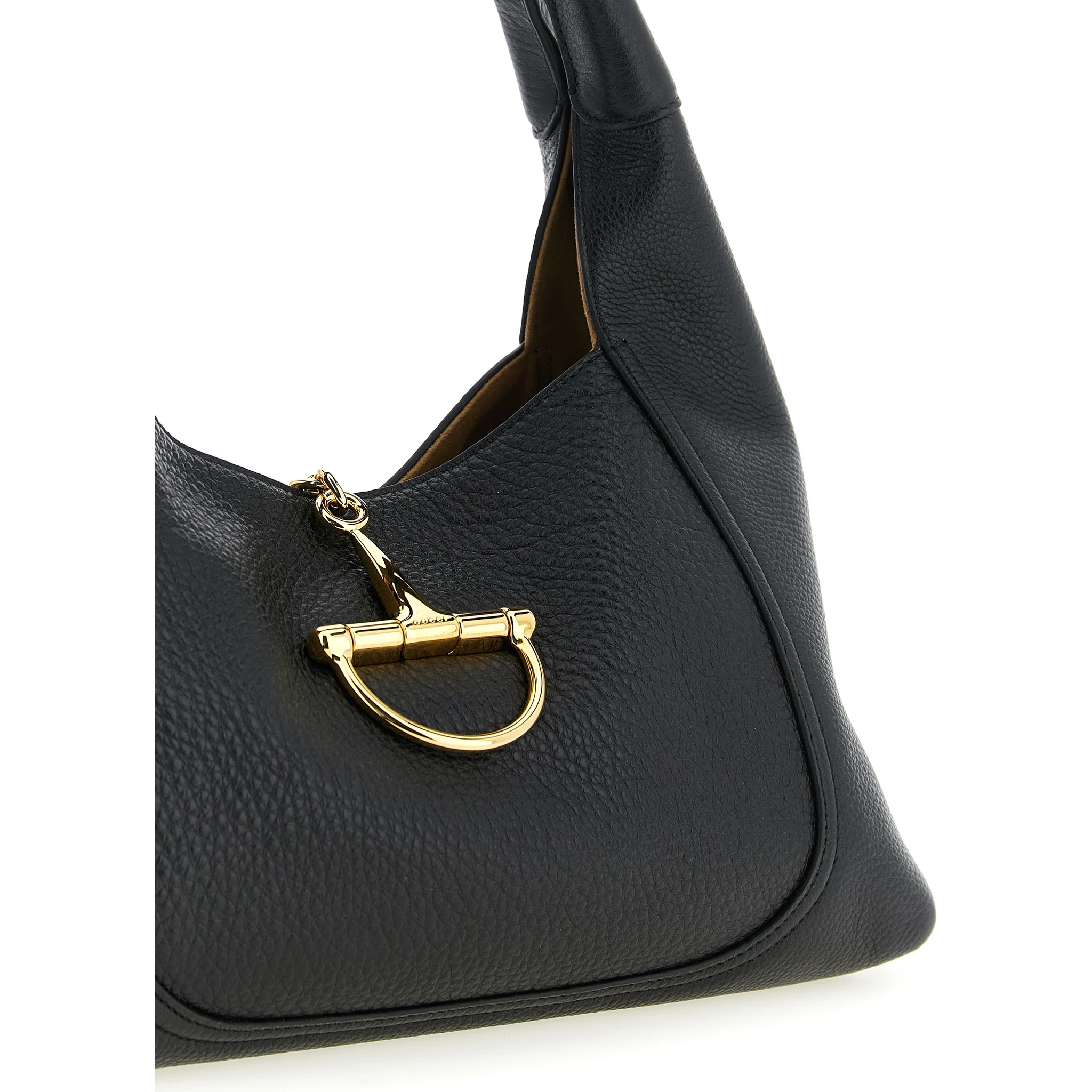 Black Calfskin Shoulder Bag
