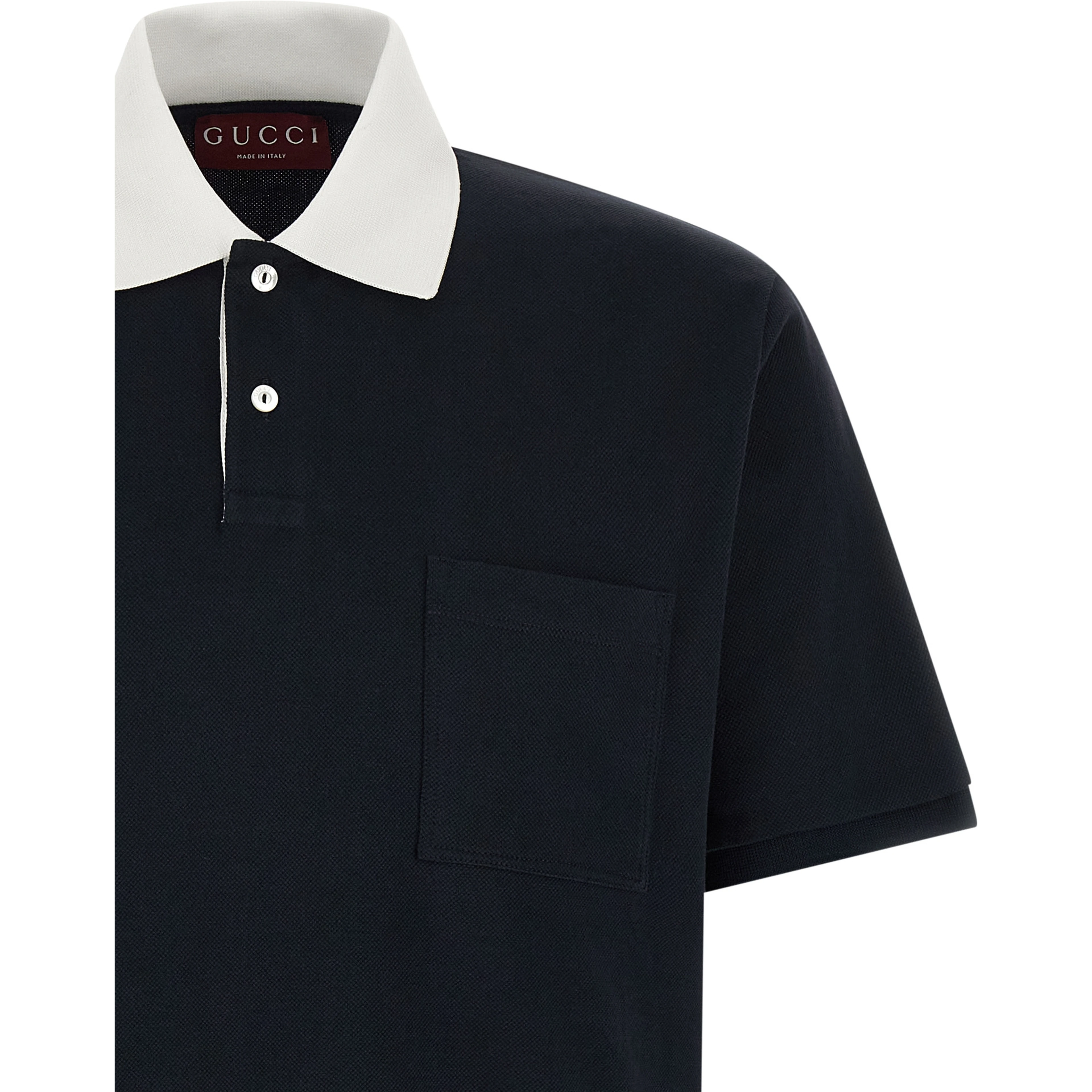 Blue Cotton Polo Shirt
