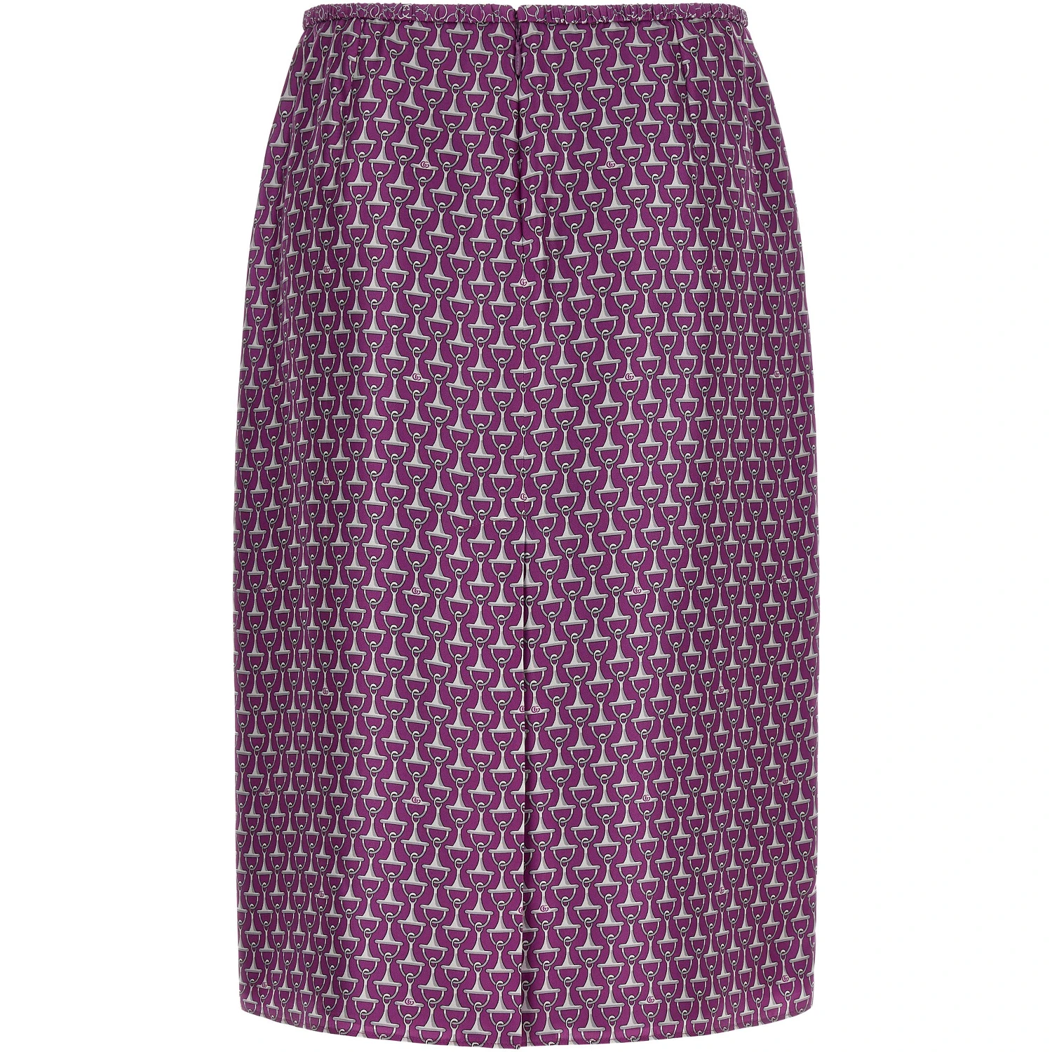 Purple Silk Midi Skirt