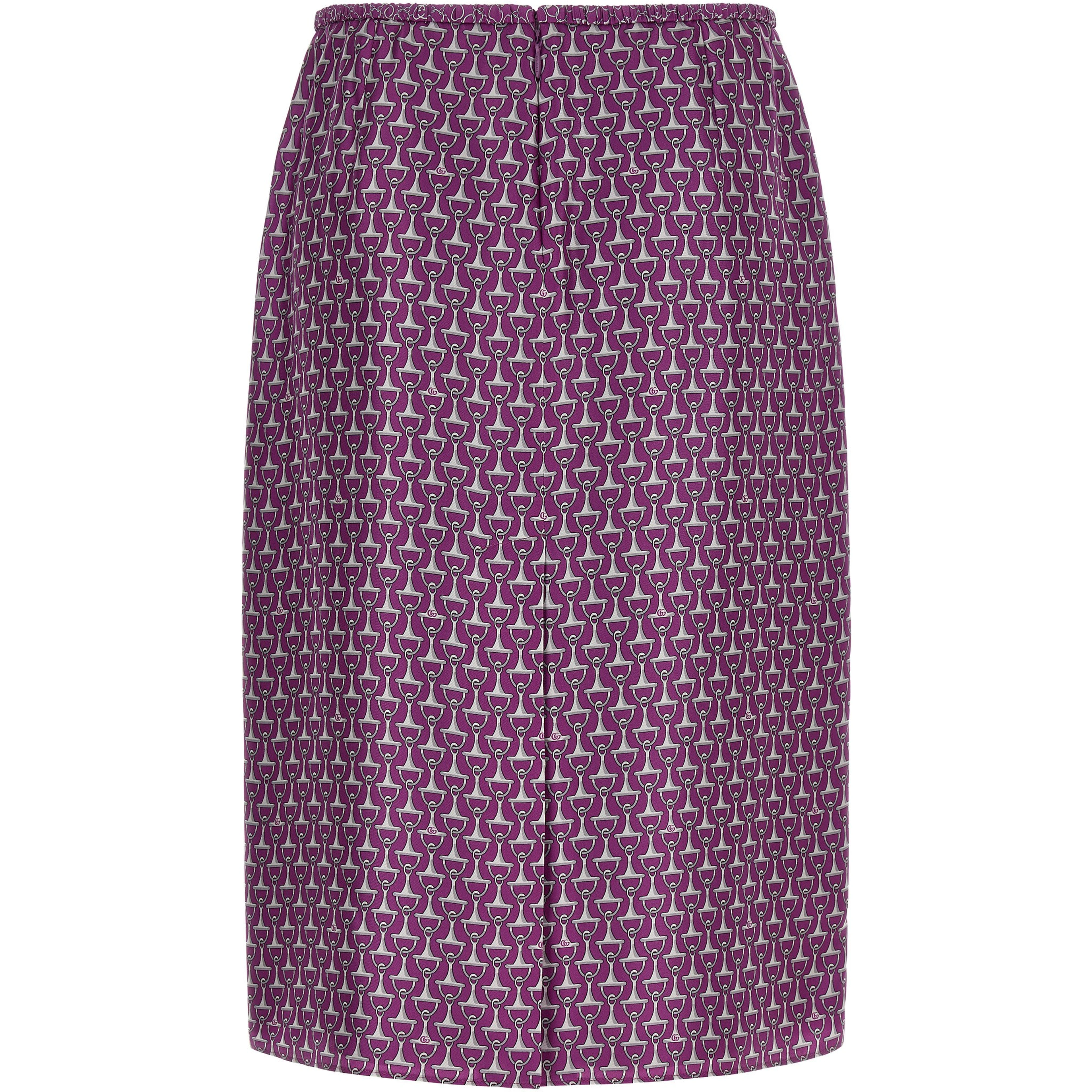 Purple Silk Midi Skirt