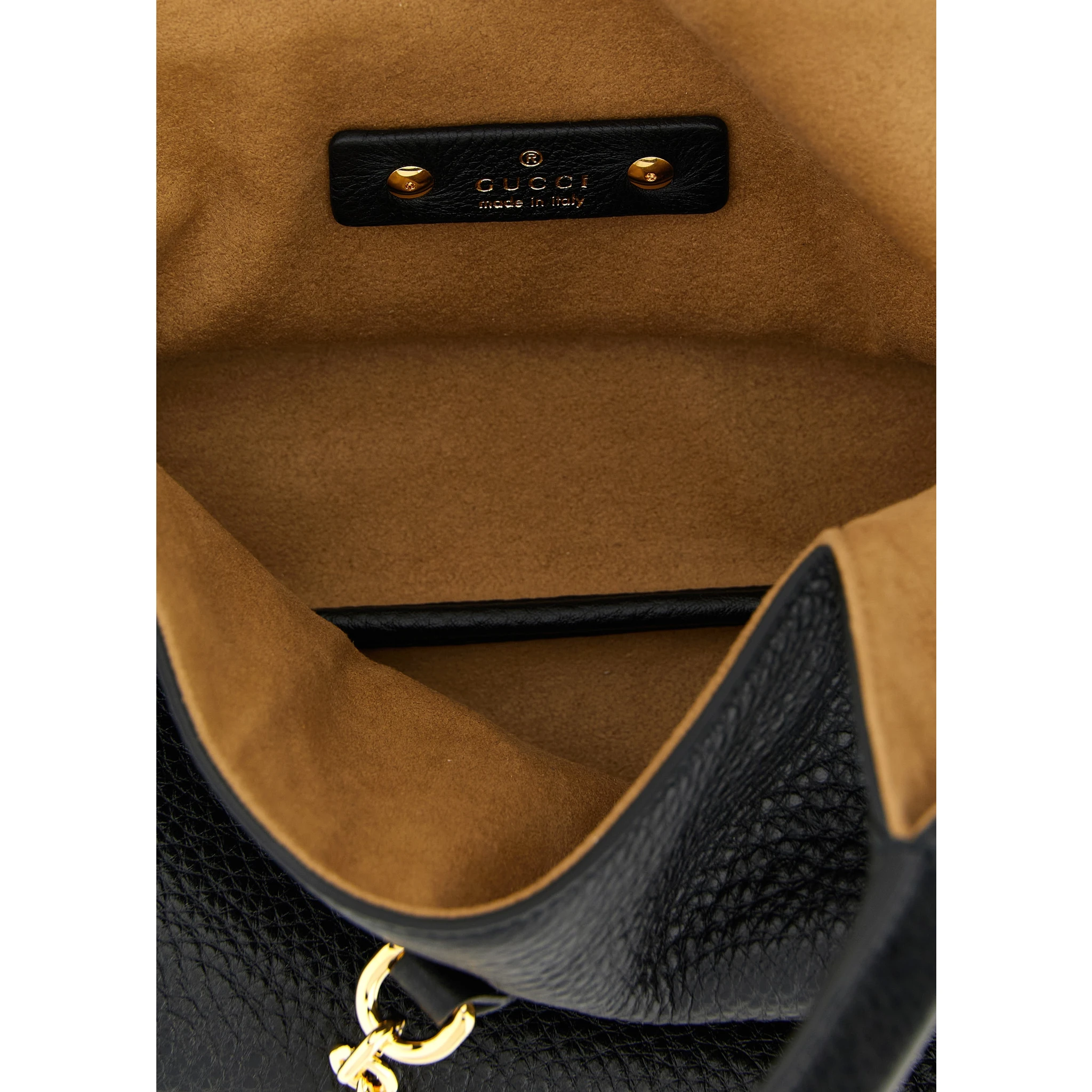 Black Calfskin Shoulder Bag