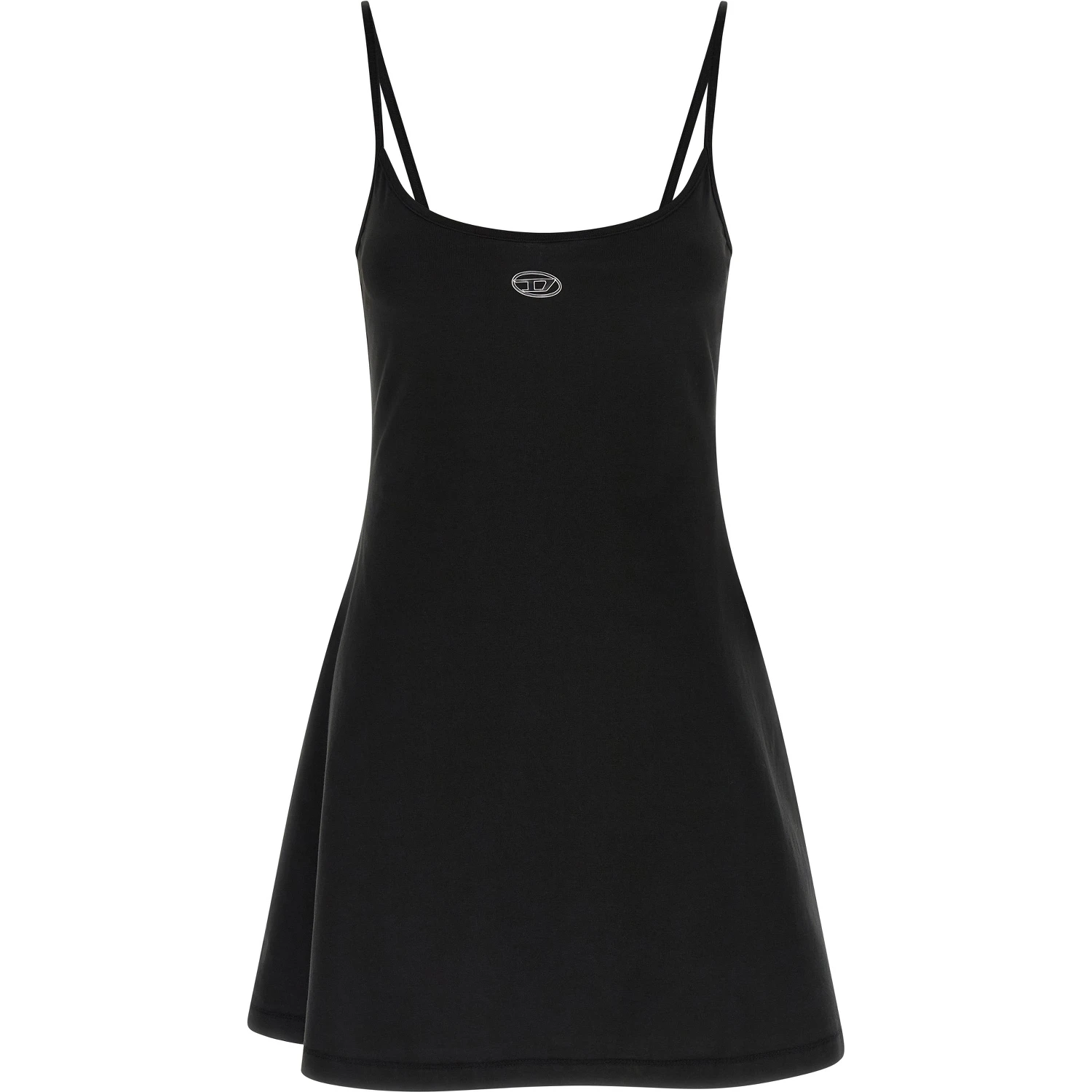 Black Cotton Short Dress