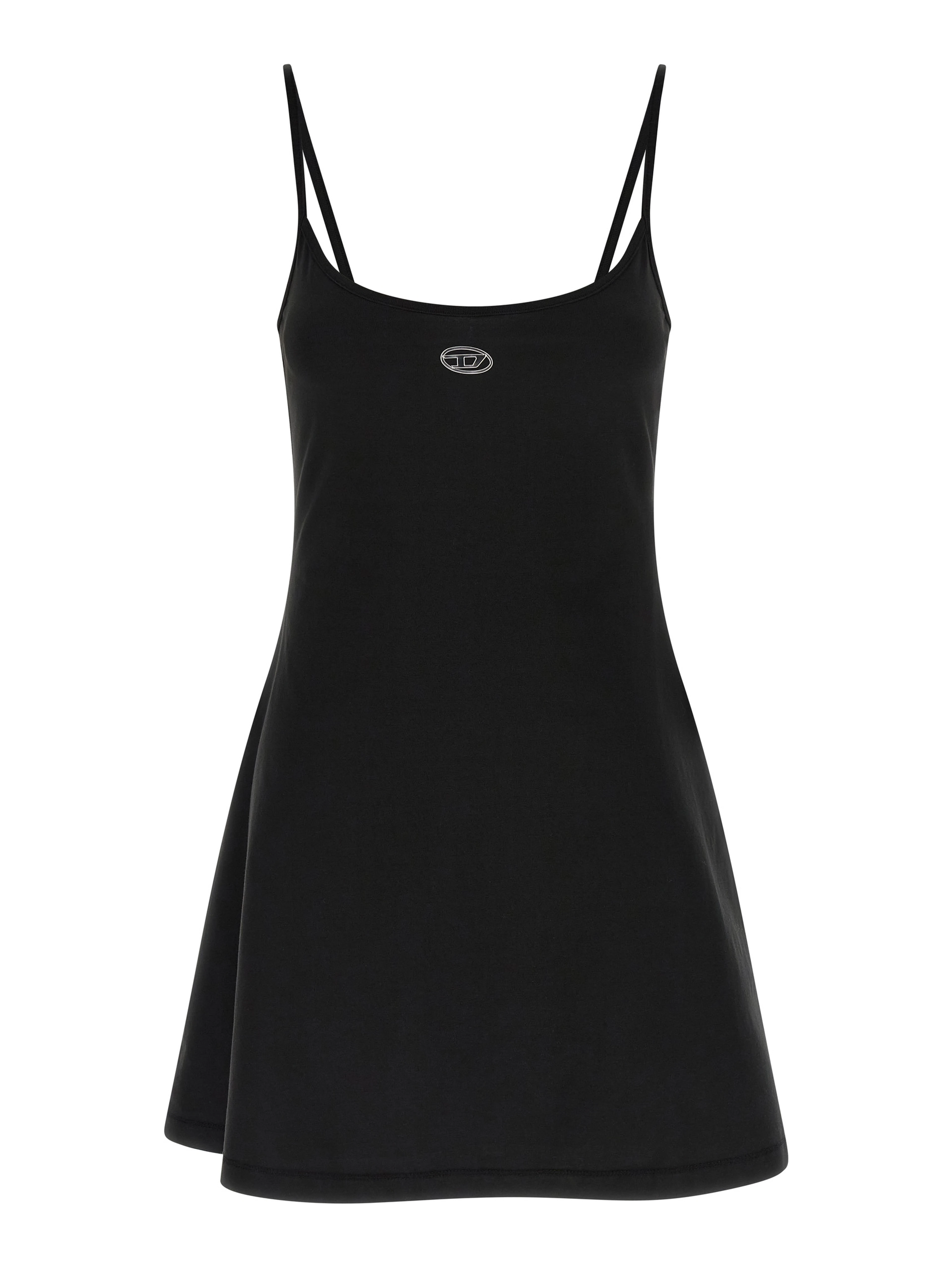 Black Cotton Short Dress