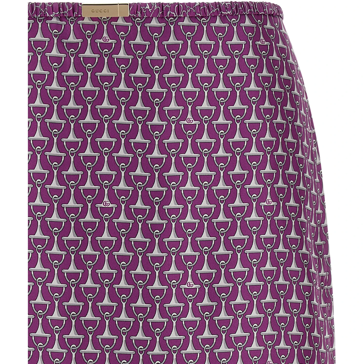 Purple Silk Midi Skirt