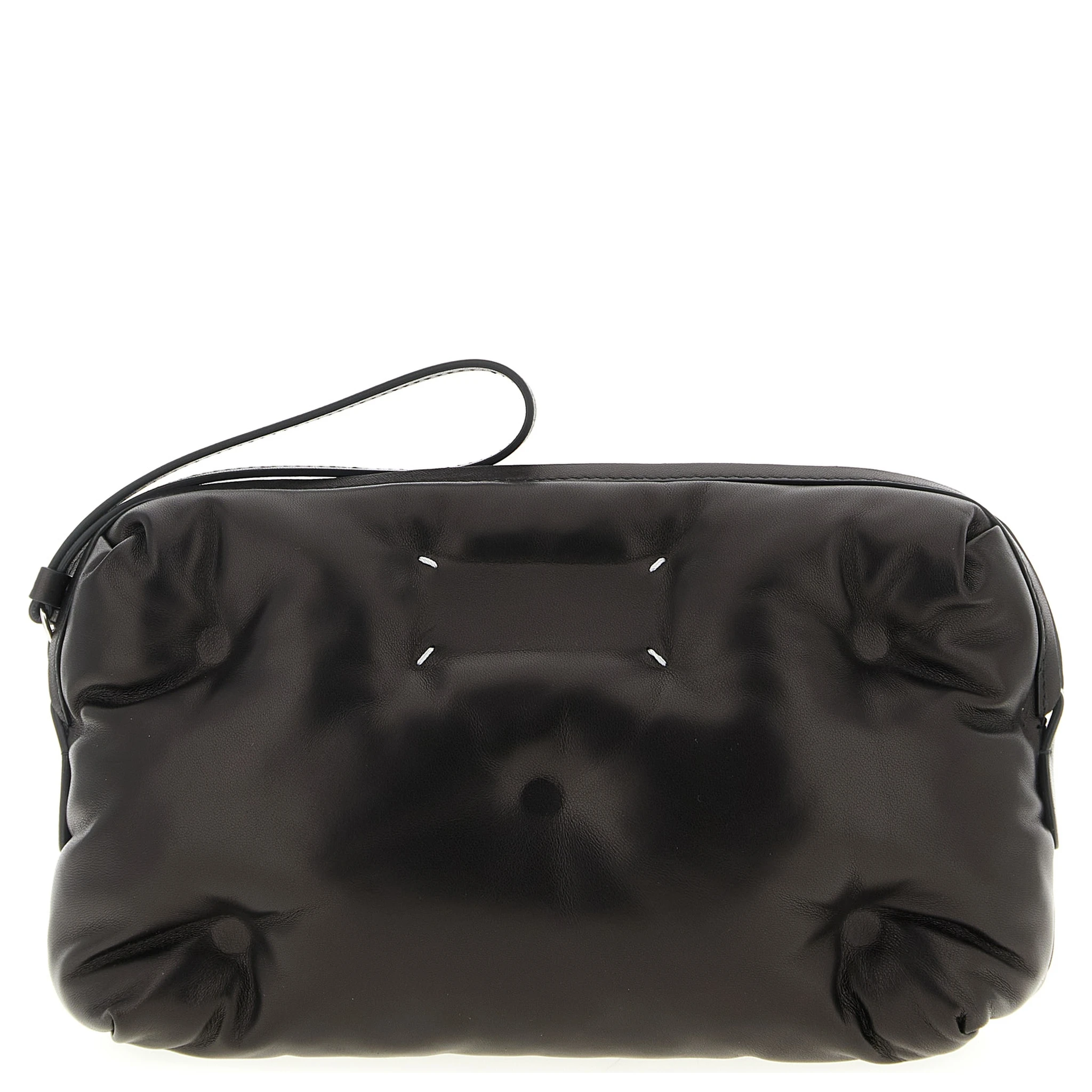 Black Lambskin Crossbody Bag
