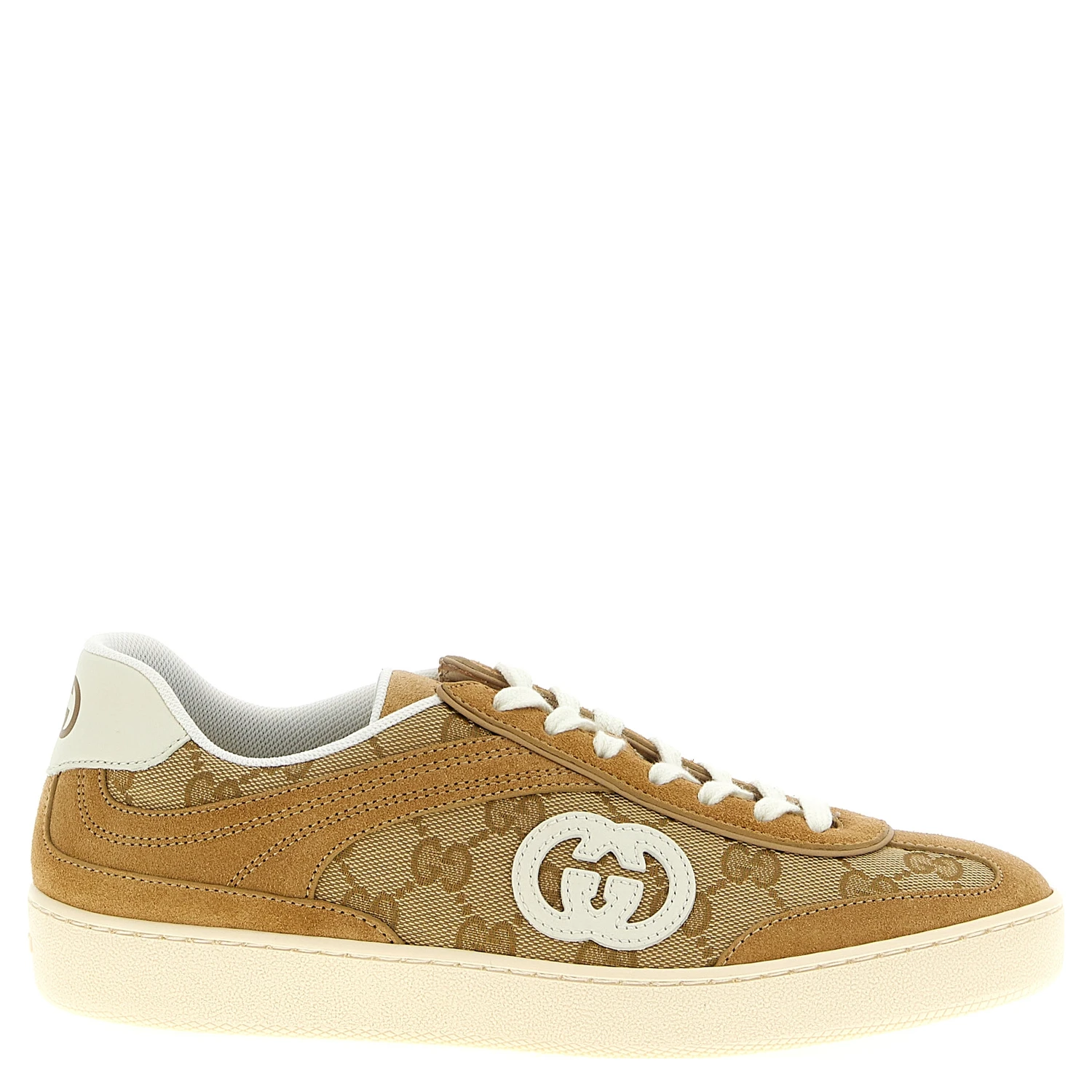 Beige Calfskin Low Top Sneakers