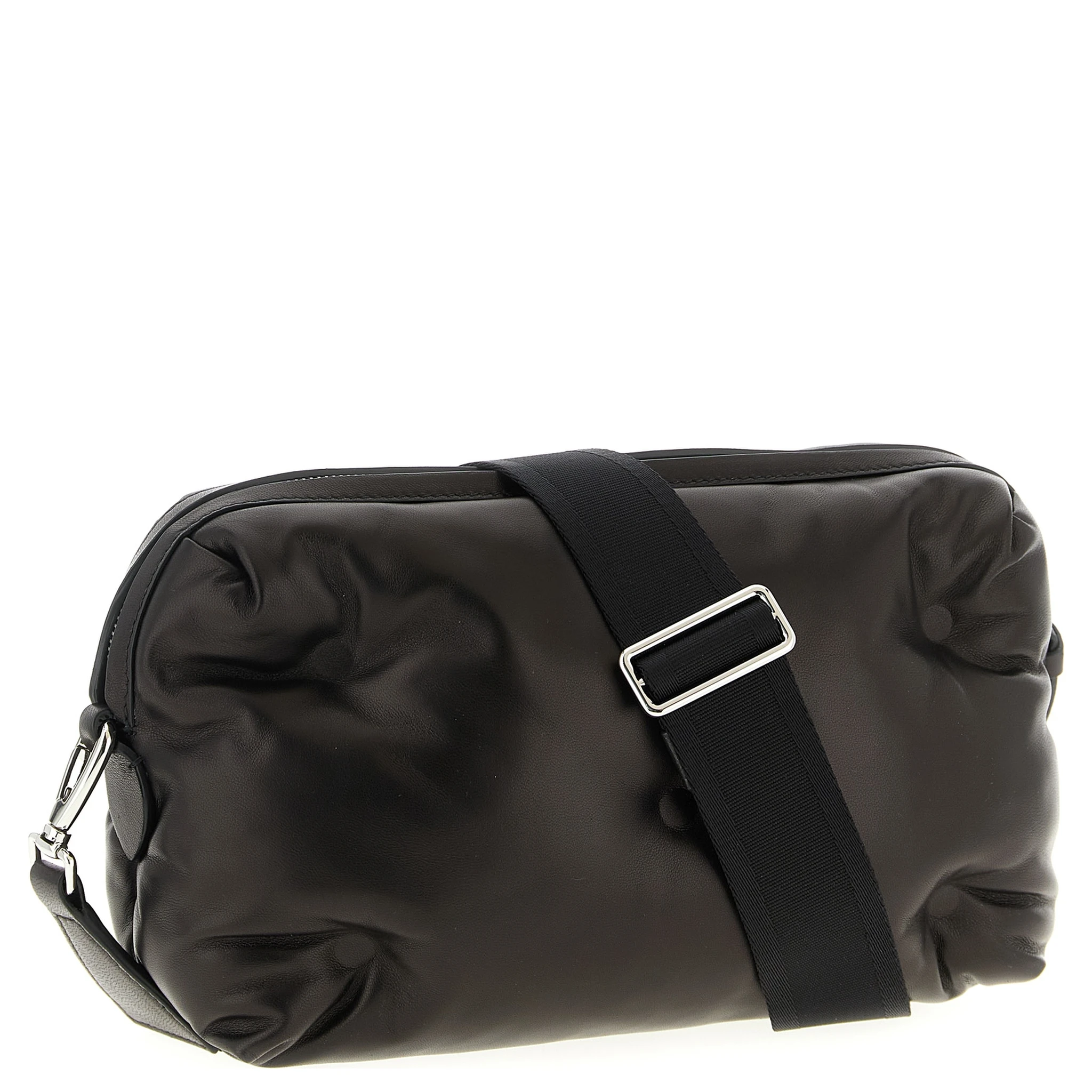 Black Lambskin Crossbody Bag