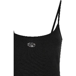 Black Cotton Short Dress