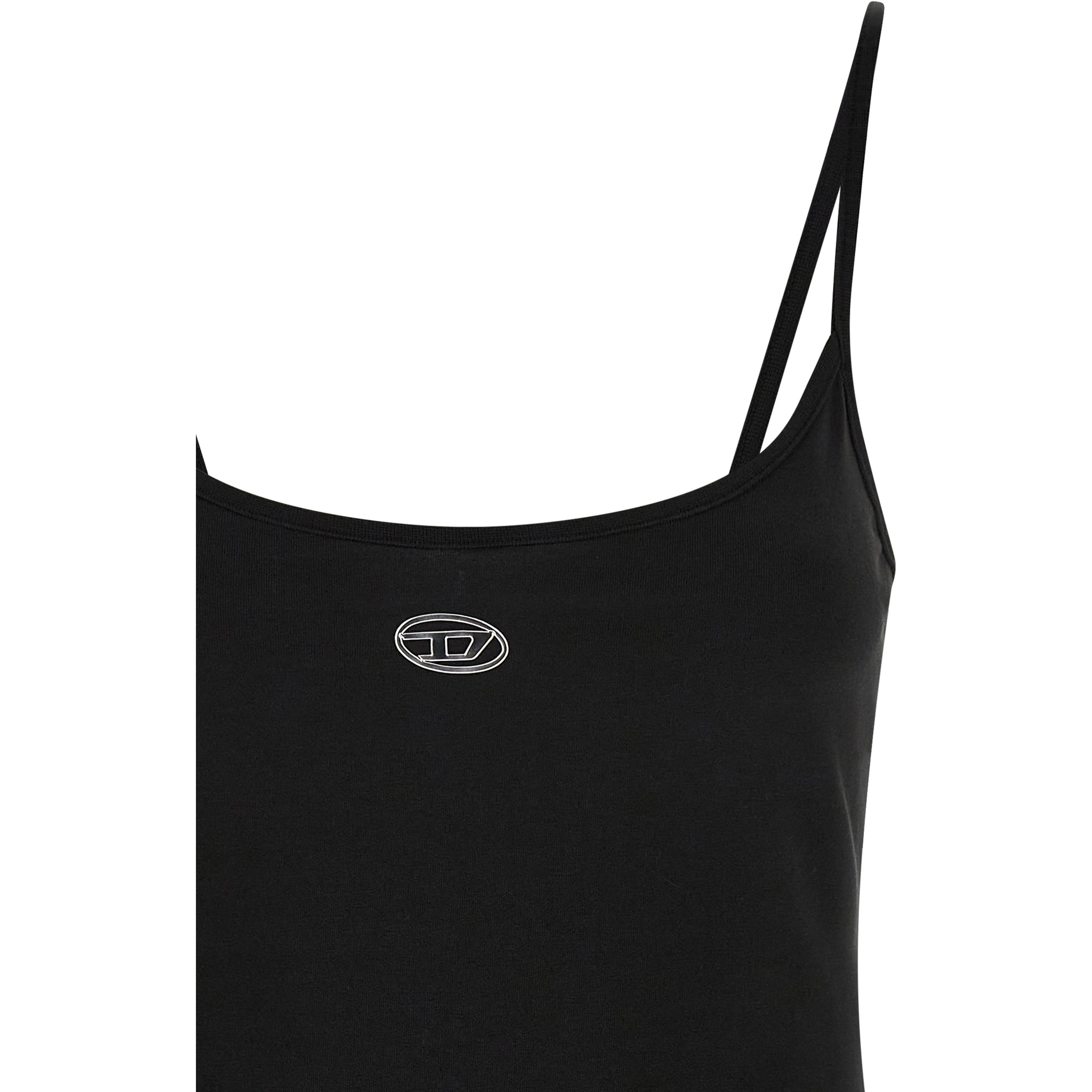 Black Cotton Short Dress