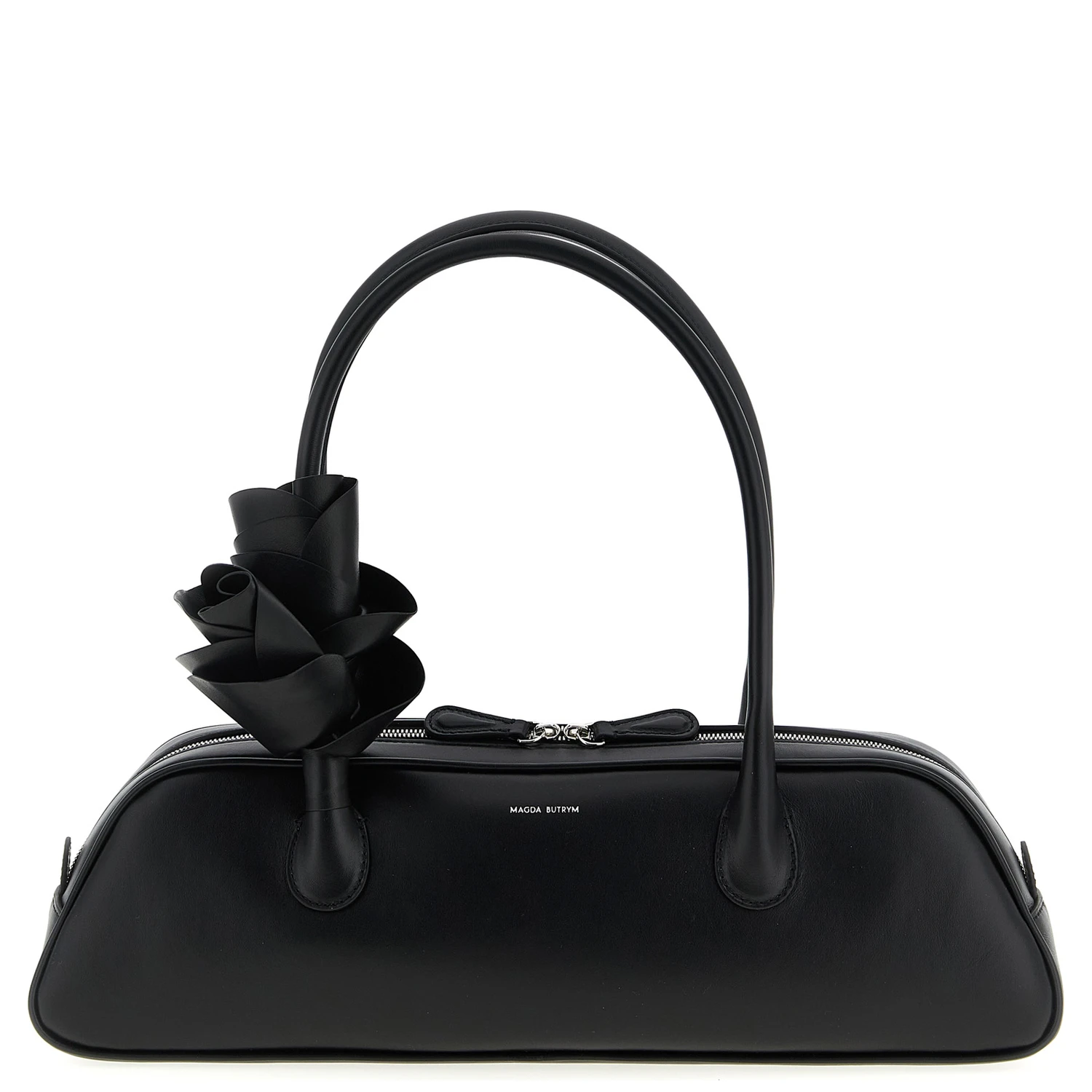 Black Calfskin Shoulder Bag