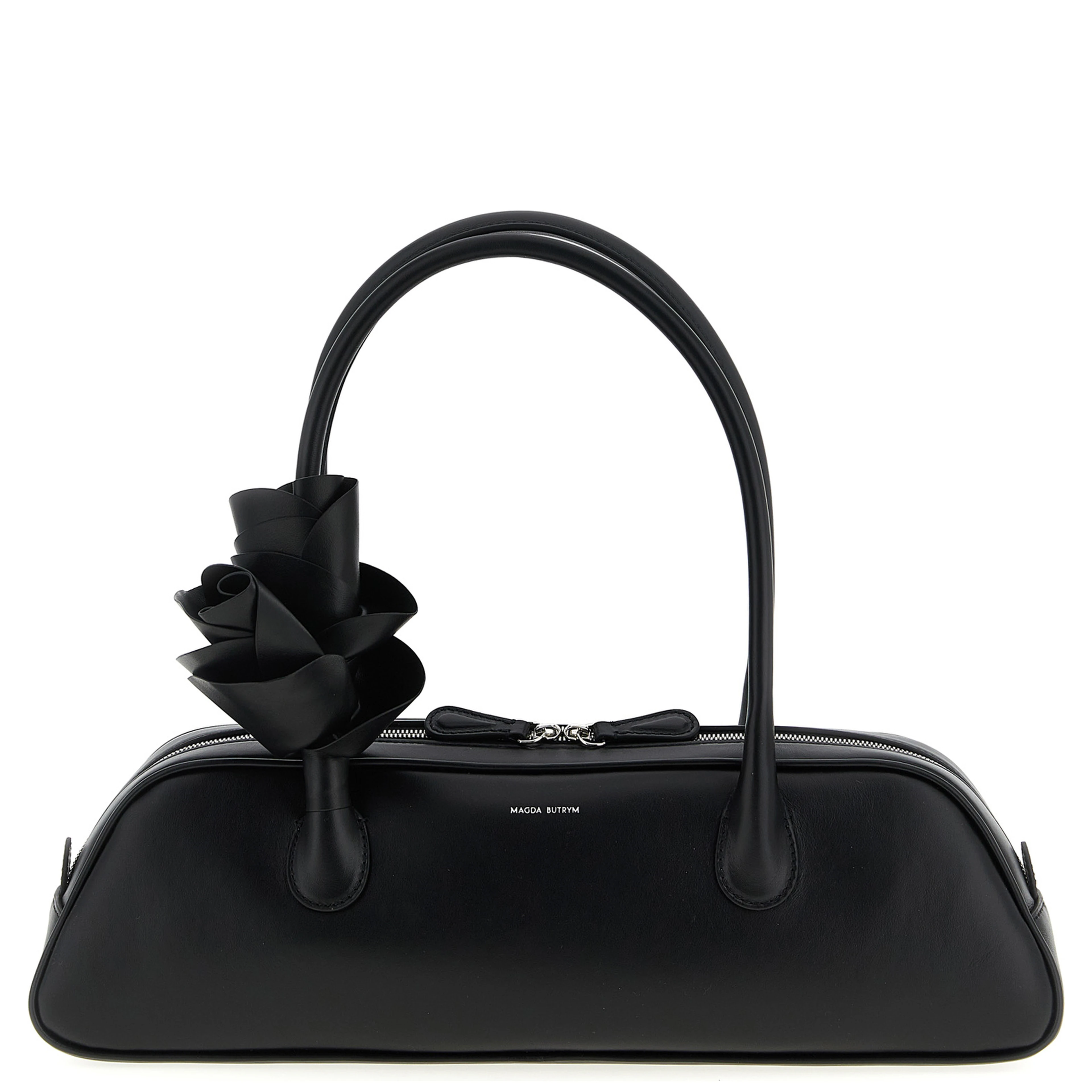Black Calfskin Shoulder Bag