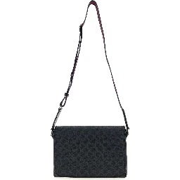 Black Polyethylene Crossbody Bag