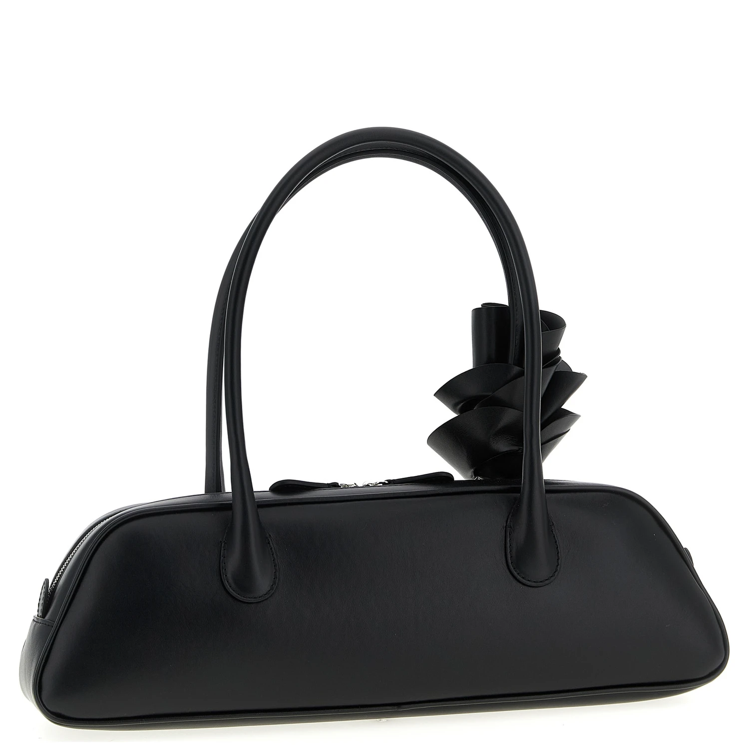 Black Calfskin Shoulder Bag
