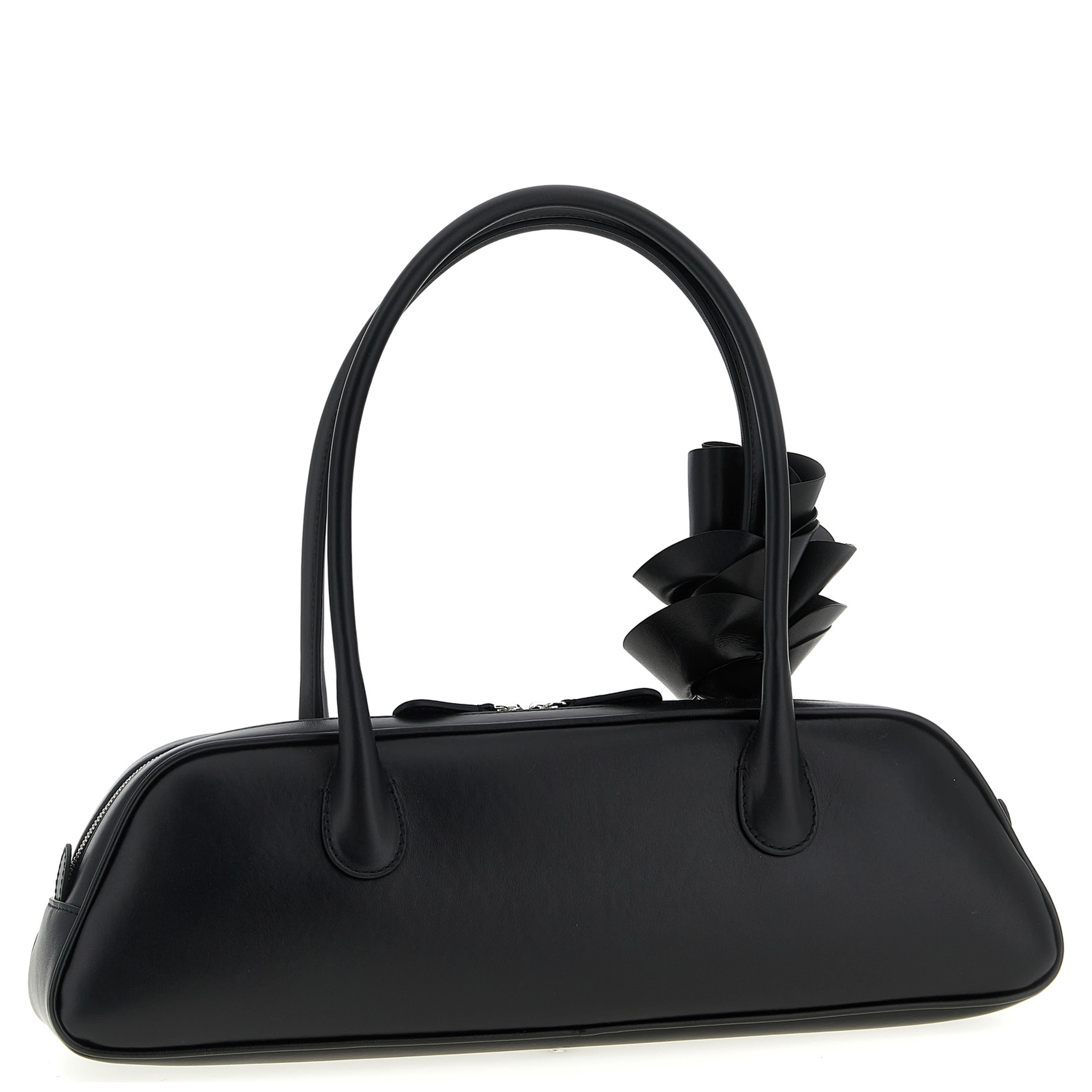 Black Calfskin Shoulder Bag