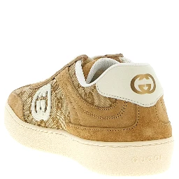 Beige Calfskin Low Top Sneakers