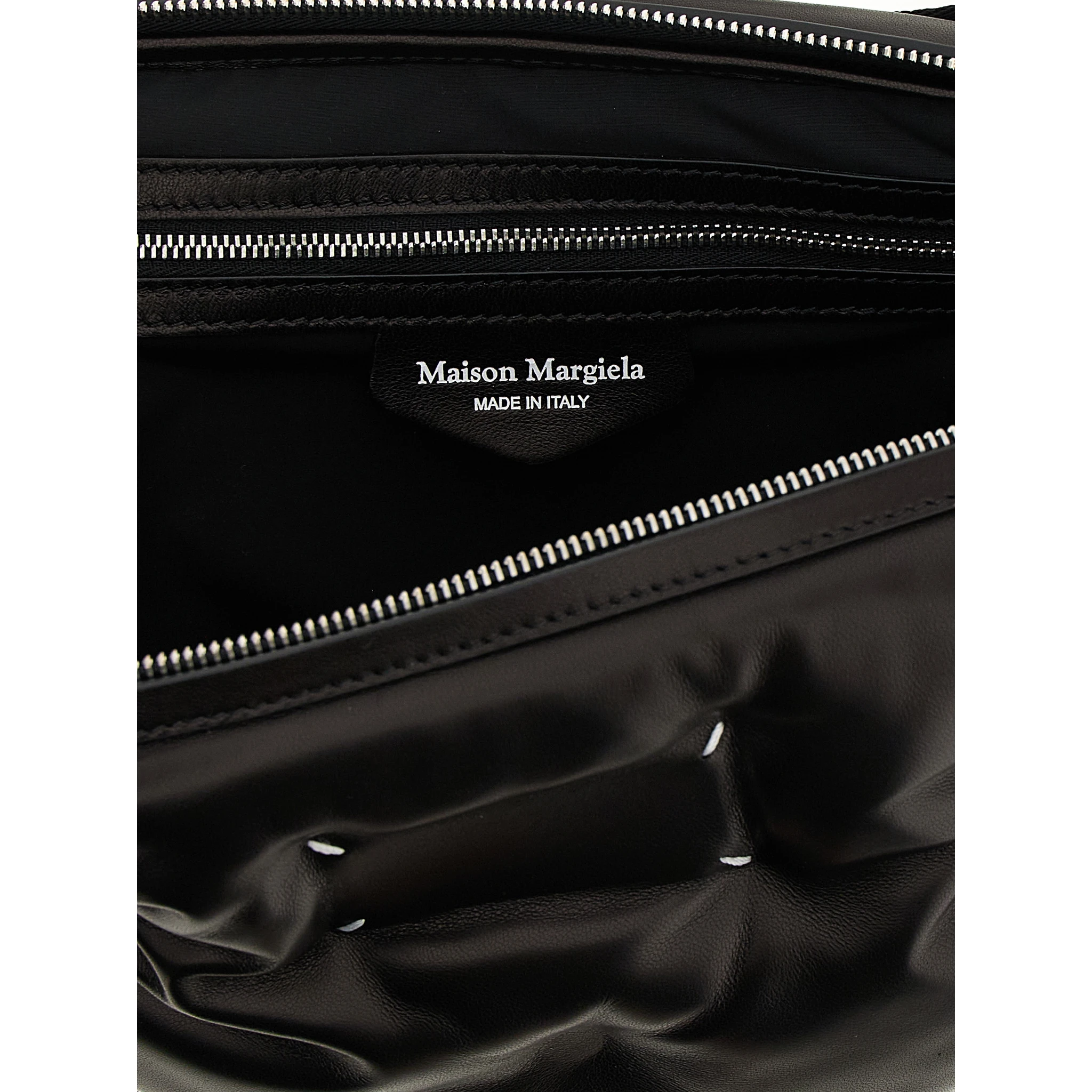 Black Lambskin Crossbody Bag