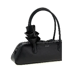 Black Calfskin Shoulder Bag